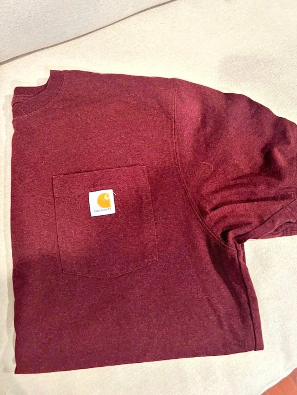 Carhartt K87 Workwear Short Sleeve Pocket T-Shirt Burgundy